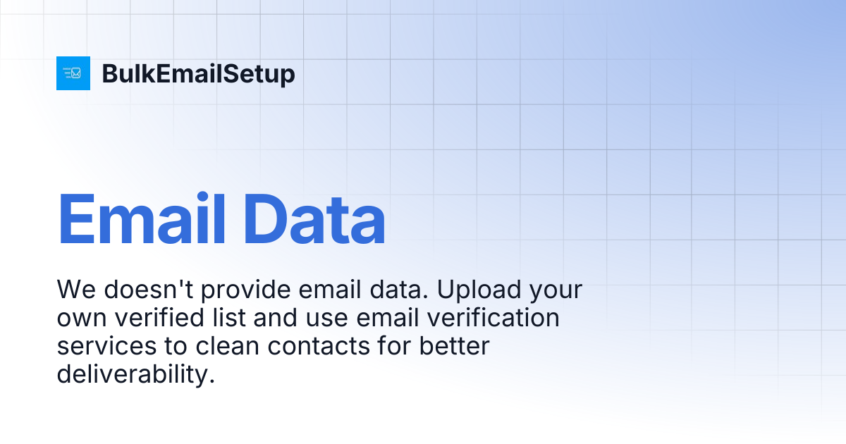 Email Data | BulkEmailSetup